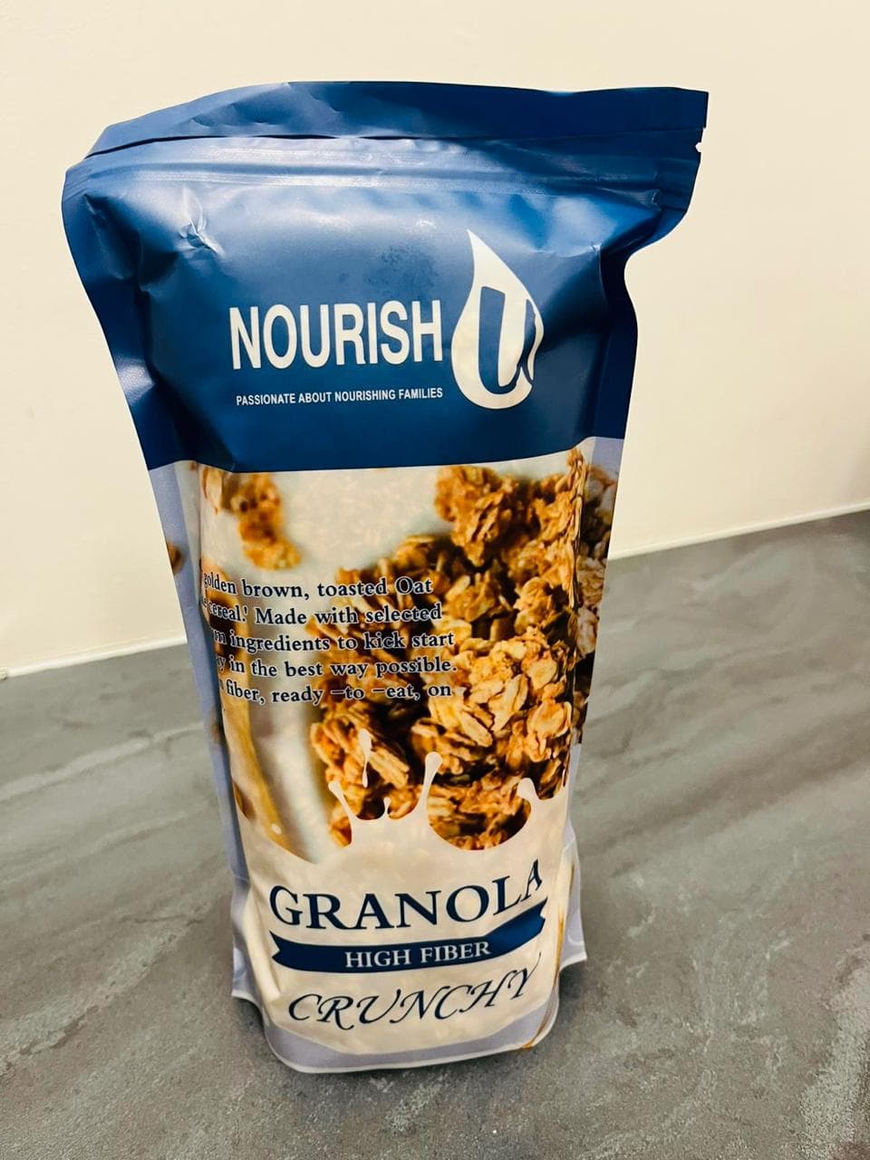 NourishU High Fibre Crunchy Granola pack